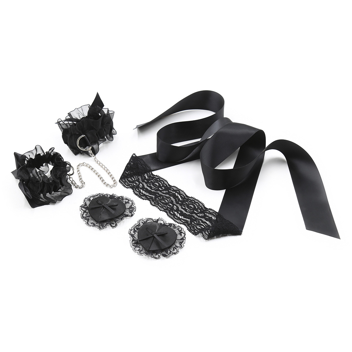Lace Sex Toy Set Adult Handcuf - Nipple Cover Pasties review and price