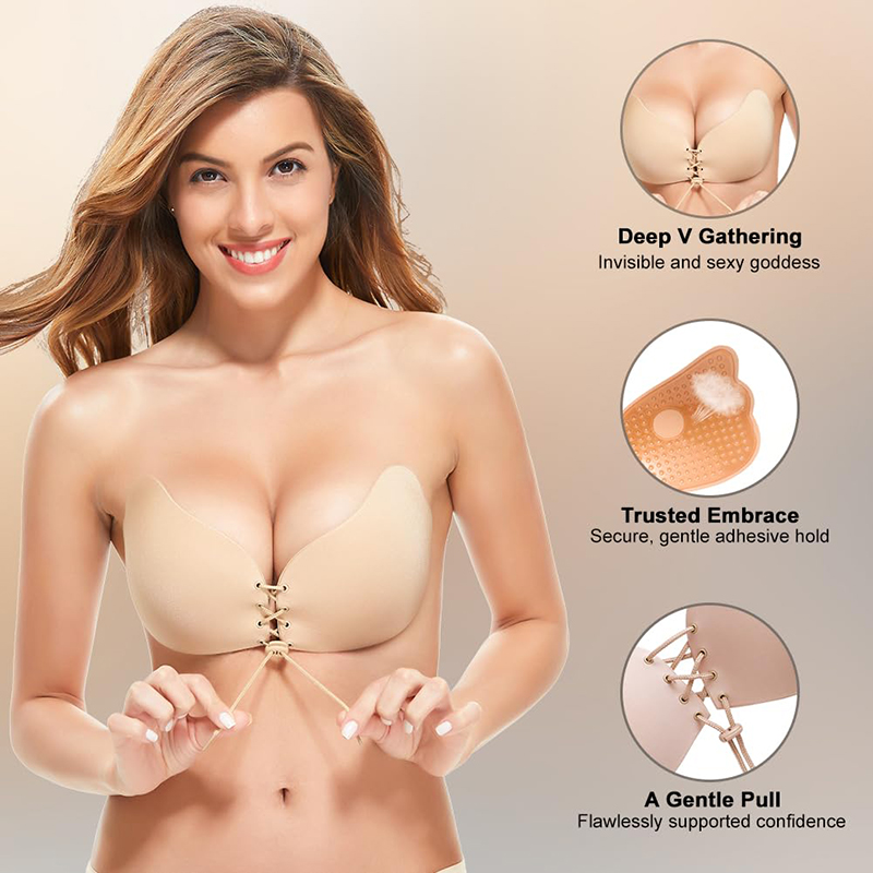 1/2 Pairs Women Summer Backles - Strapless Bra Backless review and price